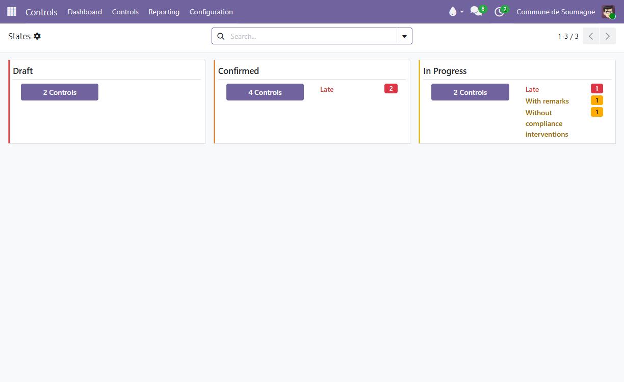 The inspections dashboard with its late and outstanding remark counters