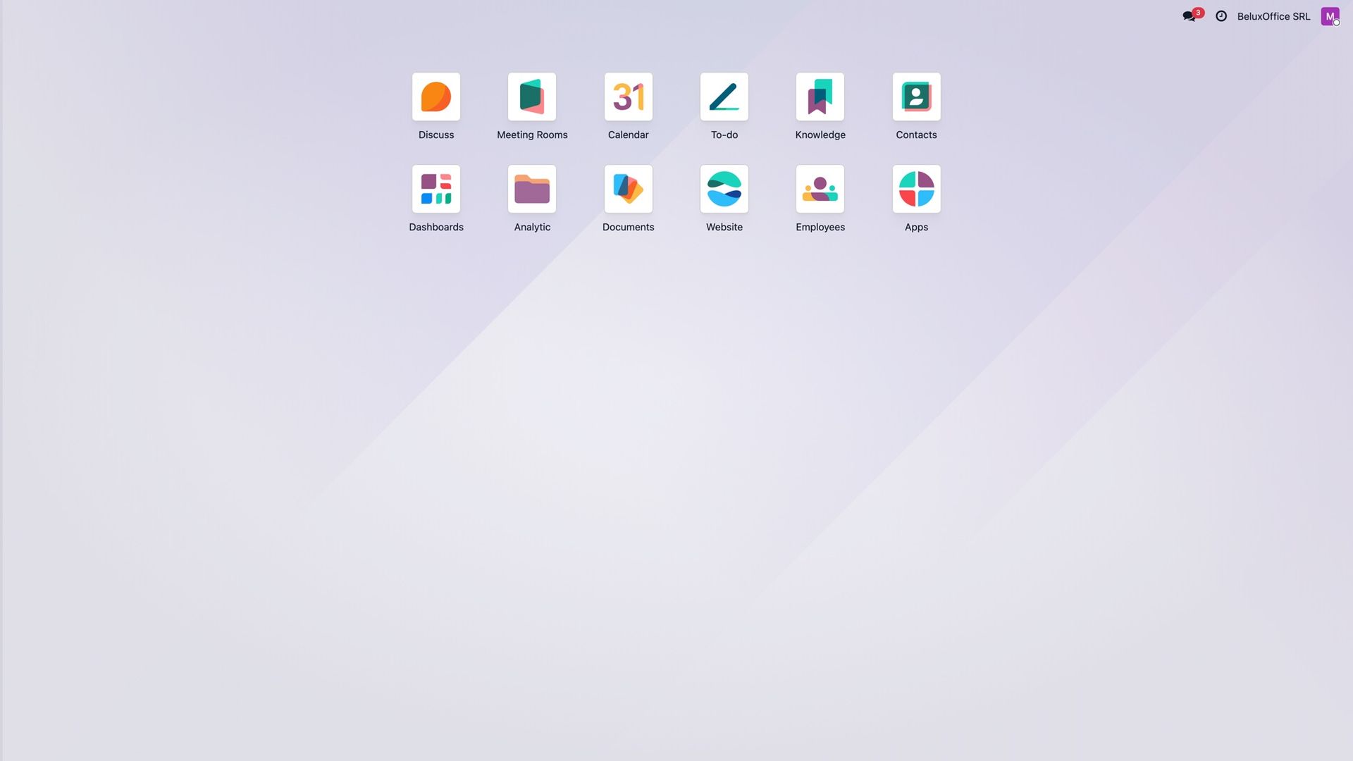 A site manager's apps: Analytic, with no Sales, Purchase or Accounting