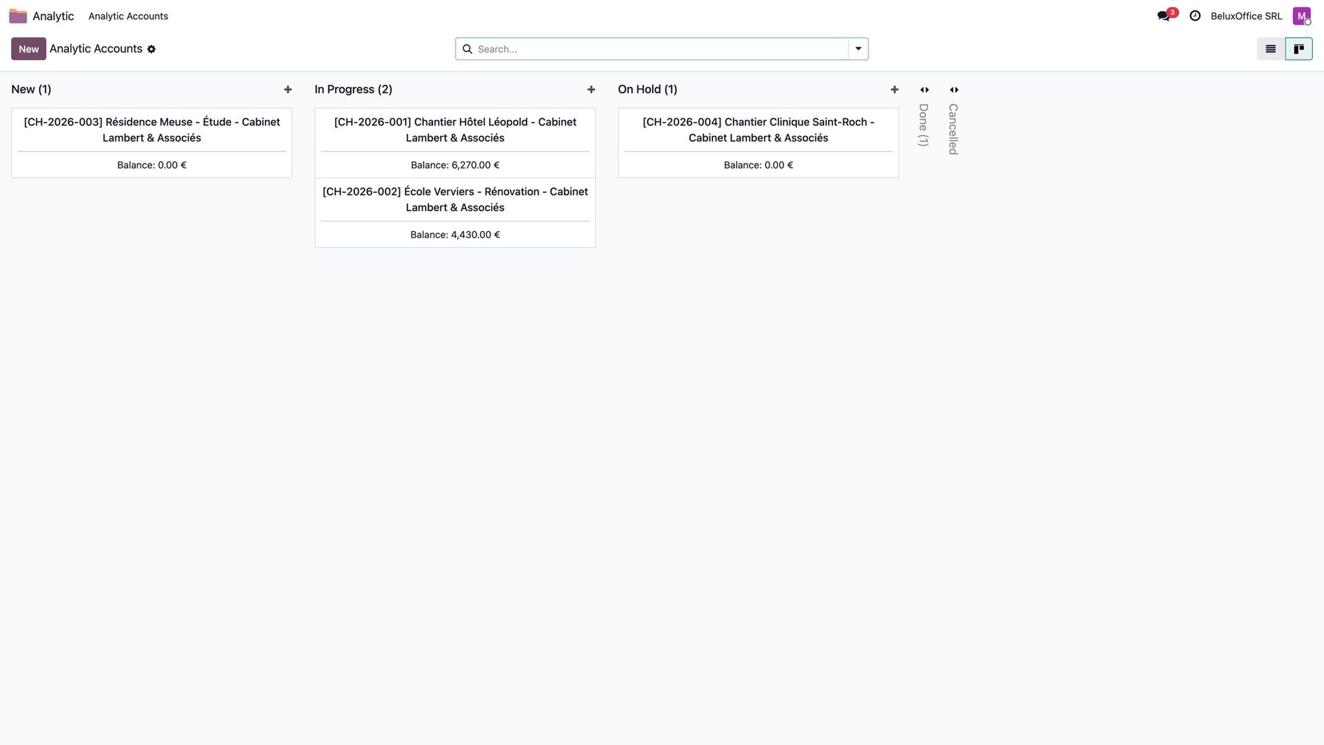 Jobs grouped by state in a kanban board